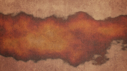 Fire Streak on a Sheet of Old Rough Paper