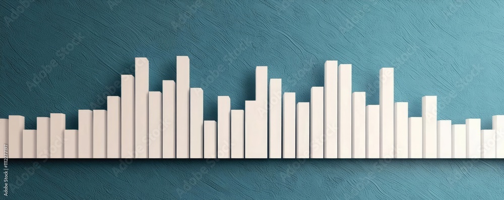 Poster soundwave pattern design, white isolate background