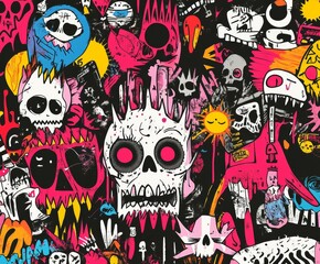 Illustration for Punk music album cover