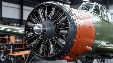 Radial Engine: Aircraft's Powerful Heart, Aviation Technology Close-up View