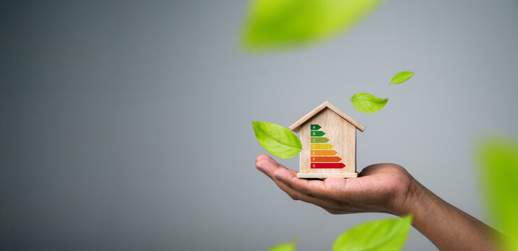 Energy-saving homes, energy efficiency concepts, eco-friendly home improvements, cost savings, low-energy eco-friendly homes, green handshake