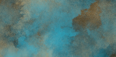 Watercolor textures on white paper background with colorful winter blue ink, Abstract organic design in chaotic stylish, Abstract washes and brush strokes on the white paper background.