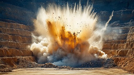 Quarry Blasting Dust Cloud Explosion