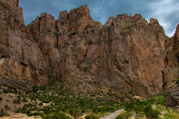 La buitrera canyon entrance landscape, patagonia, piedra parada, chubut province, argentina