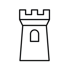 tower icon castle vector sign