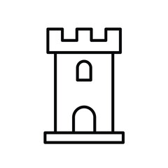 Obraz premium tower icon castle vector sign