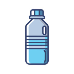 Water bottle vector icon design on white background