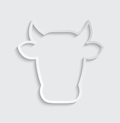 cow icon vector ox icon farmer sign