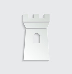 tower icon castle vector sign