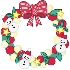 Fototapeta premium Decoration Merry Christmas cartoon elements.