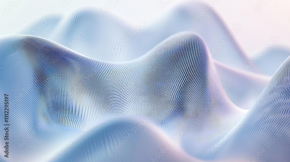 Poster abstract wave patterns in soft pastel colors, perfect for backgrounds.