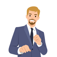 Young man disgusted expression, displeased and fearful because aversion reaction. Flat vector illustration isolated on white background