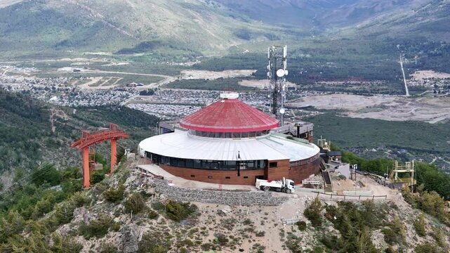 Cerro Otto, Bariloche, Patagonia Argentina aerial footage
