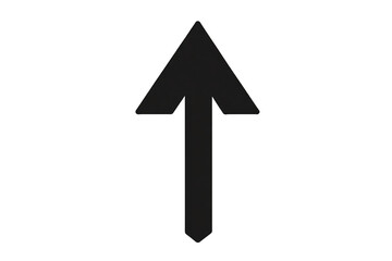 a black arrow pointing up