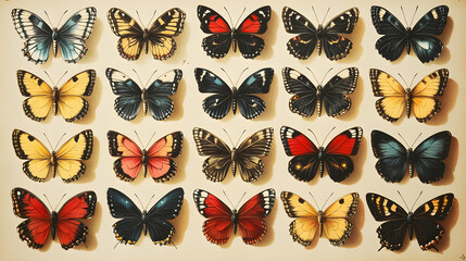Vibrant Butterfly Collection: Winged Wonders, Exquisite Colors, Natural Beauty