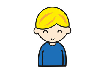 笑顔の金髪の男の子