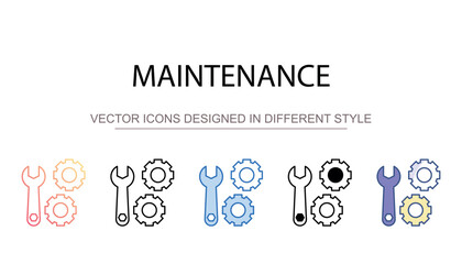 Maintenance icon design with white background stock illustration