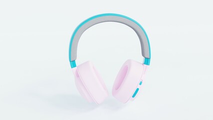 Realistic 3D headphones with a creative musical notes design. Perfect for branding, e-commerce, advertising, and presentations. High-resolution renders with sleek, modern visuals and professional deta