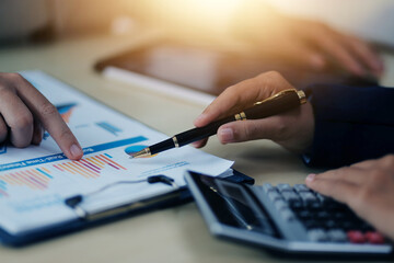 Business Documents, Auditor businesswoman checking searching document legal prepare paperwork or report for analysis TAX time,accountant Documents data contract partner deal in workplace office