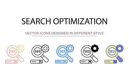 Search Optimization icon design with white background stock illustration