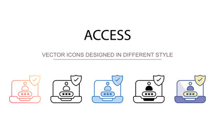 Access icon design with white background stock illustration