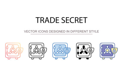 Trade Secret icon design with white background stock illustration