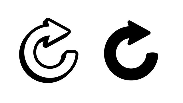 rotation arrow animation icon black turn around