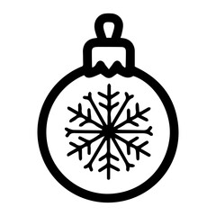 Obraz premium Holiday ornament vector illustration in black and white, isolated against a clean white background. Perfect for festive design projects, decorations, or seasonal themes in minimalist styles