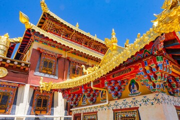 Most beautiful Buddhist Tibetan Monastery in Shangri-La, the Songzanlin Monastery or the little Potala Palace in China