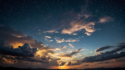 Fototapeta premium Serene Landscape Under a Clear Blue Sky
