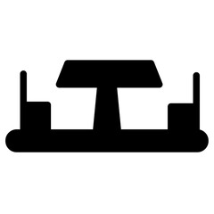 Camping Hiking Picnic Glyph Icon