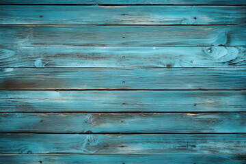 Fototapeta premium Fantastic old peeling blue colored painted wooden board texture wall background