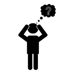 People confusion icon. Question vector icon. Help Business icon. Ask for support and information sign