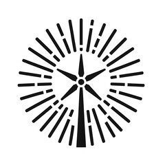 Obraz premium Abstract graphic resembling a wind turbine.