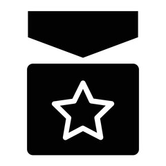 Fototapeta premium Prize Medal Rank Glyph Icon
