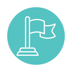 Flag  Vector Outline Icon. Eps file 10