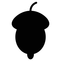 Acorn Bean Food Glyph Icon