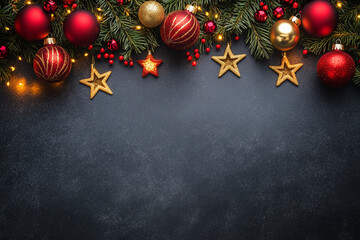 Merry Christmas and happy New Year banner/ background