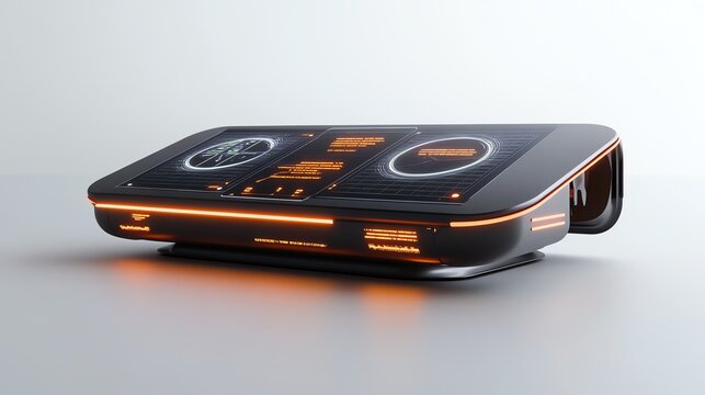 A futuristic DJ booth with solar panels as part of its design The panels power dynamic holographic visuals and surroundsound speakers that pulse in time with the music