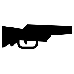 Activity Gun Riffle Glyph Icon