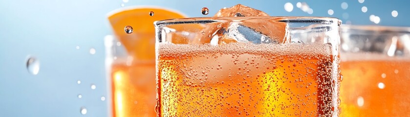 Flareburst Fizz A bubbly drink with floating edible beads that pop with flavor