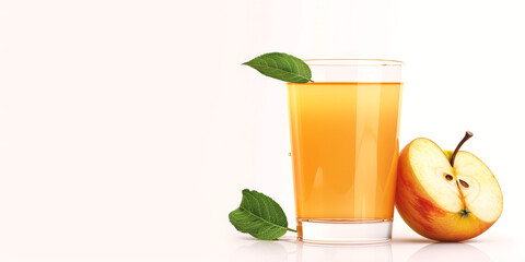 Fototapeta premium Fresh apple juice Generative AI