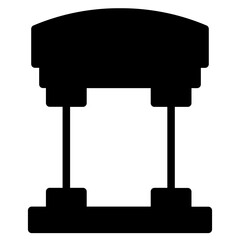 History Temple Building Glyph Icon