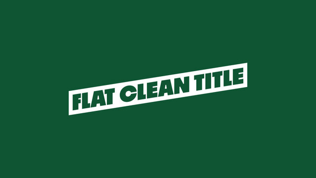 Flat Clean Titles