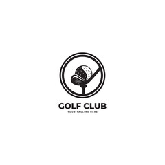 Golf logo design vector template, Vector label of golf, Logo of golf championship, illustration, Creative icon, design concept