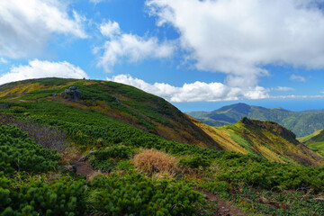 秋の暑寒別岳登山　北海道の絶景 日本二百名山