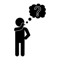 People Confusion icon. Help Business icon. Ask for support and information sign. Confusion and Question icon vector