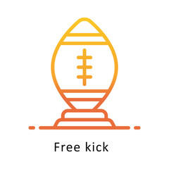 Free kick  Vector Gradient Outline Icon.Eps file 10