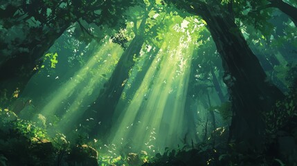 Obraz premium Deep Dark Forest