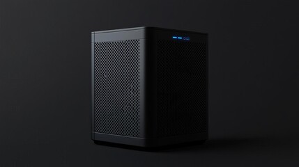 Obraz premium Modern Black Air Purifier Clean Home Device Smart Home Technology